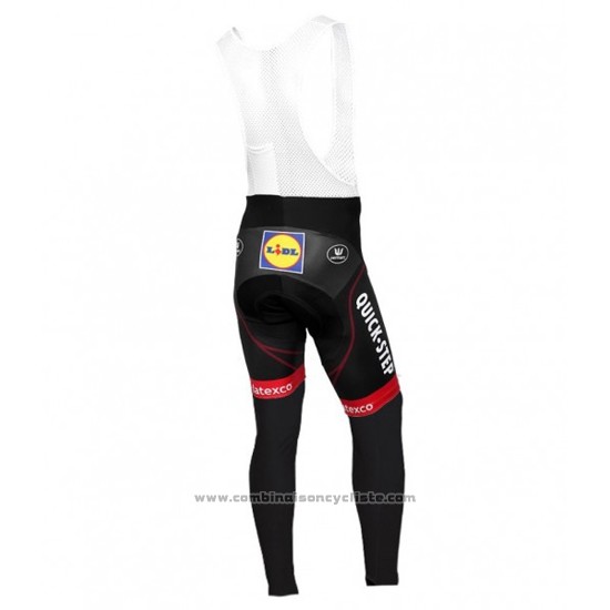 2016 Maillot Cyclisme Etixx Quick Step Rouge et Noir Manches Longues et Cuissard